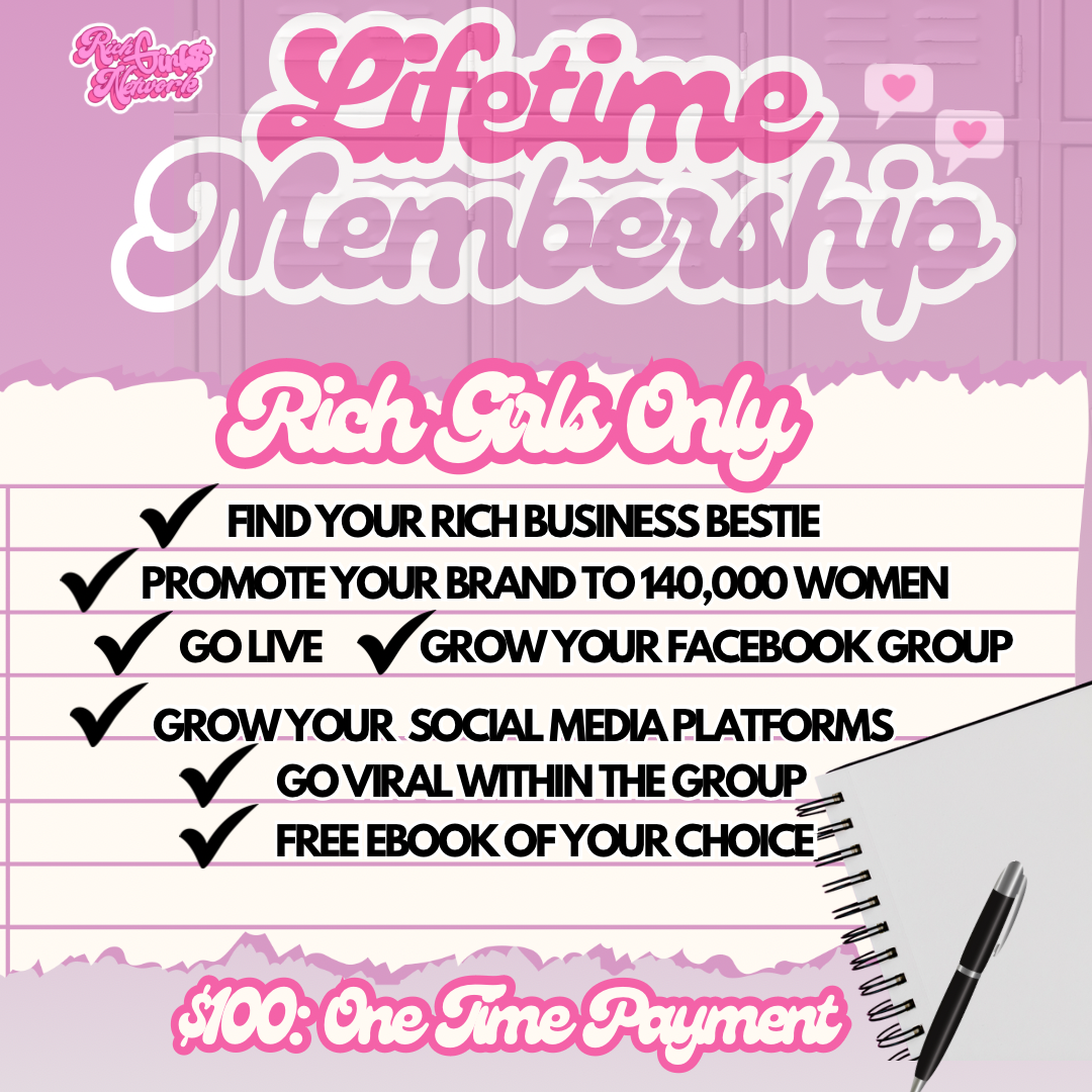 The Rich Girls Network Lifetime Membership 💗